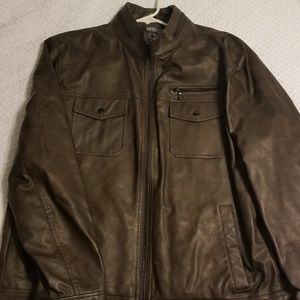 Kenneth Cole Reaction Faux Leather Moto Jacket